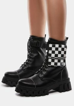 Koi Footwear Fuelled Up Banshee Combat Boots