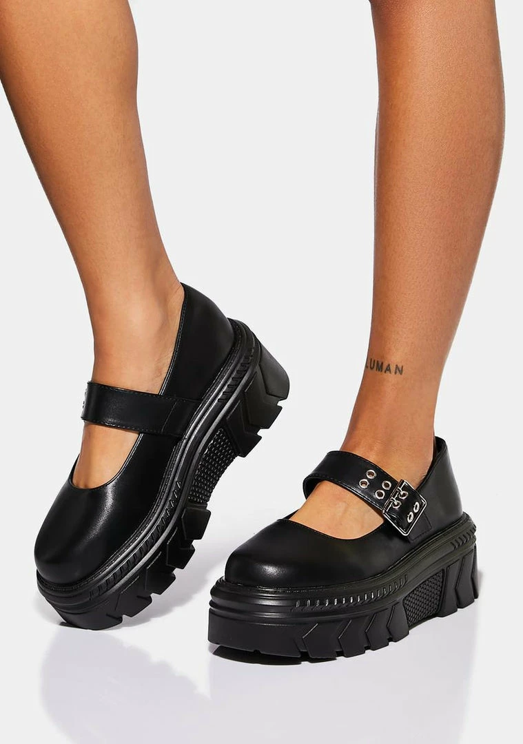 Flash Sale ???? Koi Footwear Black Veritas Platform Mary Janes ???? 3 Koi Footwear Black Veritas Platform Mary Janes