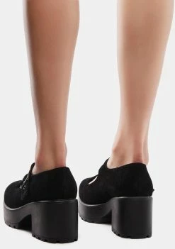 Buy ???? Koi Footwear Black Faux Suede Sai Mary Janes ???? 11 Koi Footwear Black Faux Suede Sai Mary Janes