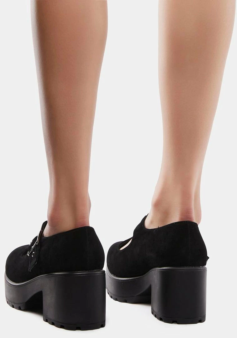 Buy ???? Koi Footwear Black Faux Suede Sai Mary Janes ???? 7 Koi Footwear Black Faux Suede Sai Mary Janes