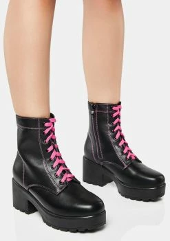 Koi Footwear Kitana Heeled Combat Boots