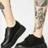 Koi Footwear Black Platform Oxford Sneakers Platforms