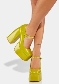 Best Pirce ???? Koi Footwear Lime Sweet Attitude Platform ???? Heels ???? 8 Koi Footwear Lime Sweet Attitude Platform Heels